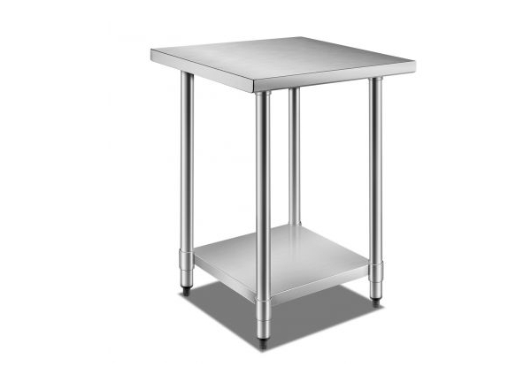 Stainless Steel Kitchen Food Prep Table 610x610mm