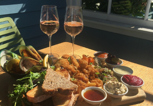 Seafood & Vegetarian Lunch Platter -Featuring Calamari, Pea & Halloumi Fritters, Polenta Fries & Other Daily Specials - Valid from 1st January 2022