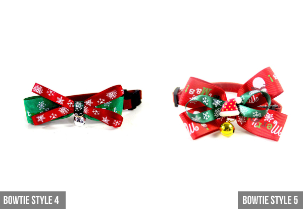 Christmas Pet Accessories Range - Options for Bandana, Bow Tie & Collar