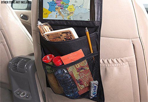 Two-Pack of Universal Car Backseat Storage Bags incl. Tablet Holder with Free Metro Delivery