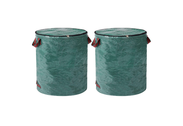 Two-Pack Of 32-Gallon Reusable Garden Waste Bags with Lid - Three Sizes Available