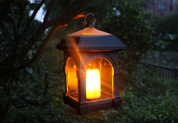 Two-Pack of Outdoor Solar Candle Lanterns with Free Delivery