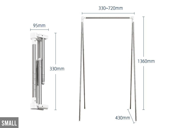 Foldable Travel Garment Rack - Available in Two Sizes