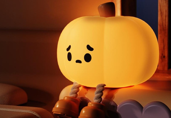 Cute Silicone Pumpkin Night Light - Option for Two-Pack