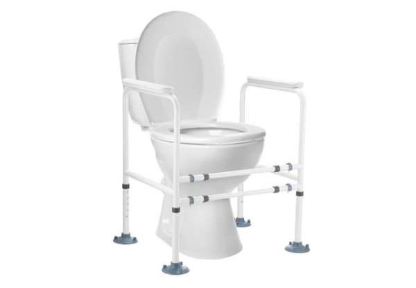 Foldable Adjustable Toilet Safety Frame