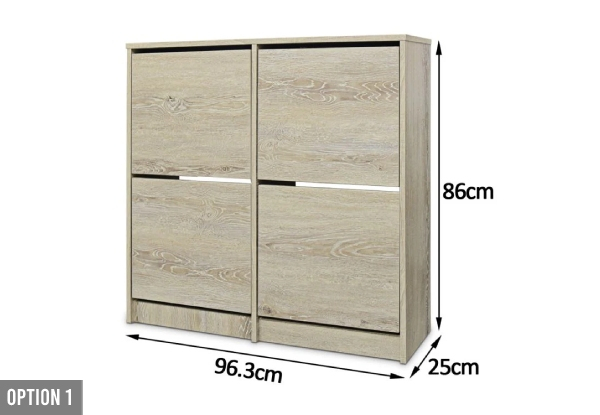 Contemporary Sleek Design Shoe Cabinet - Two Options Available