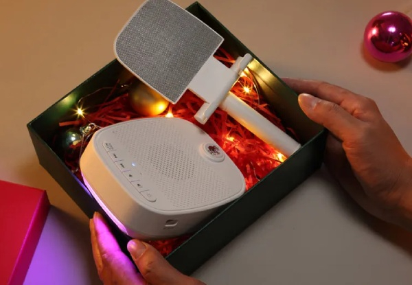 Three-in-One Phone Stand with Wireless Bluetooth Speaker & Night Light - Two Colours Available