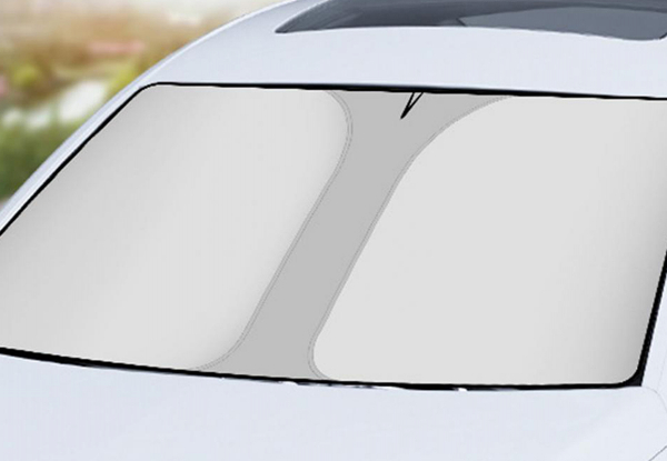 Car Windshield Sun Shade - Available in Two Sizes & Option for Two-Pack