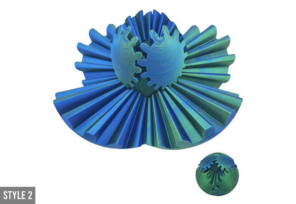 Soothing 3D Printed Gear Ball - Available in Four Styles & Option for Two