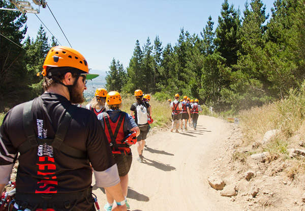 Weekday Zipline Pass on New Zealand's Highest & Longest Zipline at the Christchurch Adventure Park