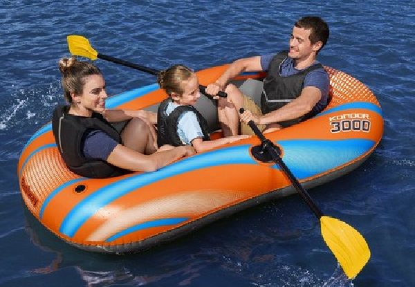 2.21m Bestway Inflatable Boat with Oars Hand Pump