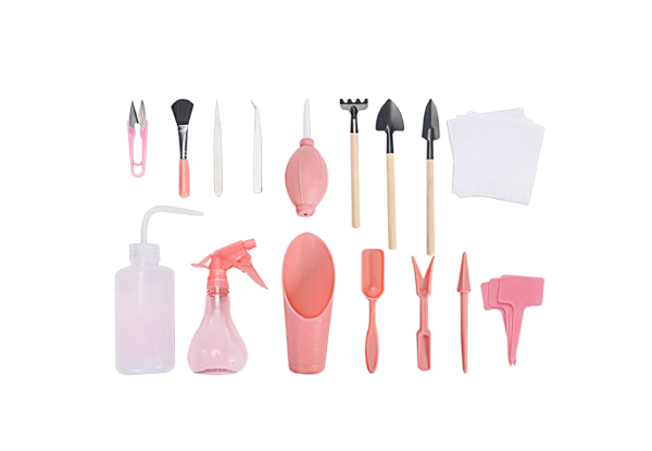 16-Piece Mini Garden Hand Tool Set - Two Colours Available