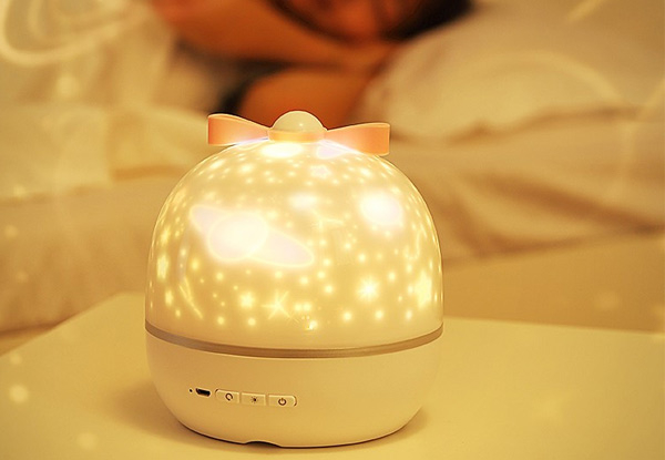 Starry Rotating Projector Night Light Lamp with Six Patterns