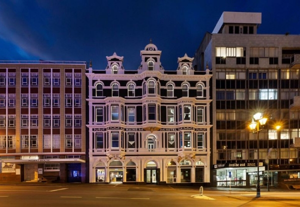 One-Night 5-Star Luxury Dunedin Getaway for Two incl. $50 F&B Credit, Bubbles on Arrival, Cooked Breakfast, Valet Parking & Late Checkout - Option for Two & Three Nights with up to $100 Credit