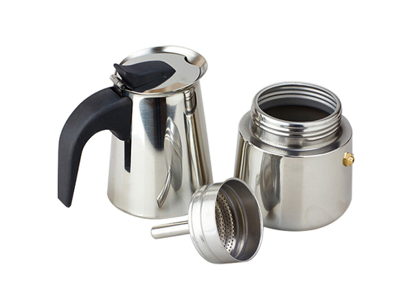 Stainless Steel Coffee Maker Latte Moka Pot - Three Sizes Available