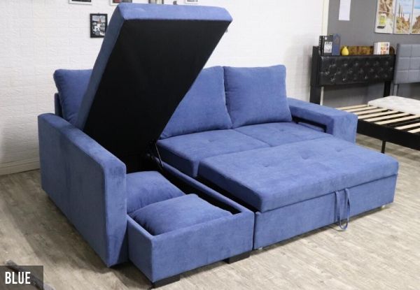 L-Shape Sofa Bed - Two Colours Available
