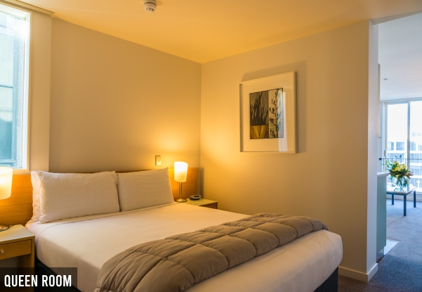 4-Star Stay for Two at Astelia Apartments Wellington Central Incl. Early Check In, Late Check Out, Complimentary Room Upgrade - Options for One or Two Night Stay, & Studio Room or One Bedroom Queen Room