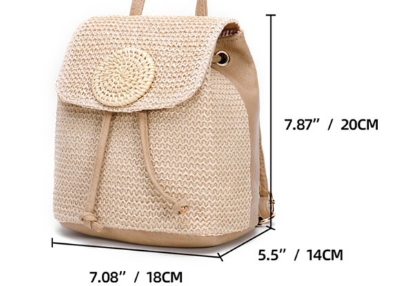 Multi-Purpose Woven Beach Backpack Bag