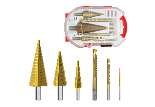 Six-Piece Step Drill Bit Set