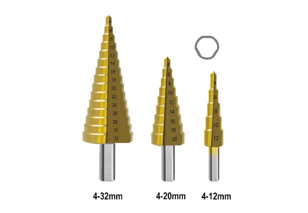 Six-Piece Step Drill Bit Set