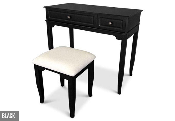 Emily Dressing Table & Stool - Two Colours Available