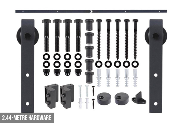 Sliding Door Track Hardware Set - Four Sizes Available