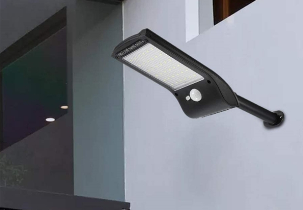 Solar-Powered 36 LED PIR Motion Sensor Wall Lamp