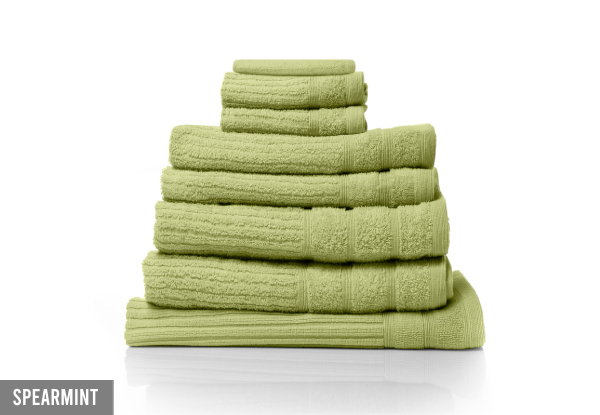 Eight-Piece Royal Comfort Eden Egyptian Cotton 600GSM Towel Pack - Seven Colours Available