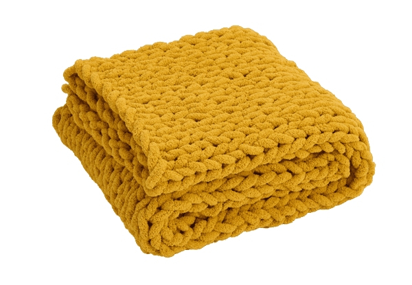 Chenille Stick Knitted Blanket - Available in Five Colours & Two Sizes