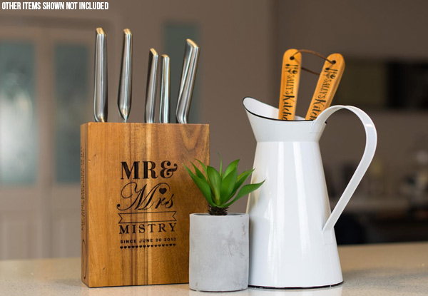 Personalised Knife Block -  Incl. Urban Delivery