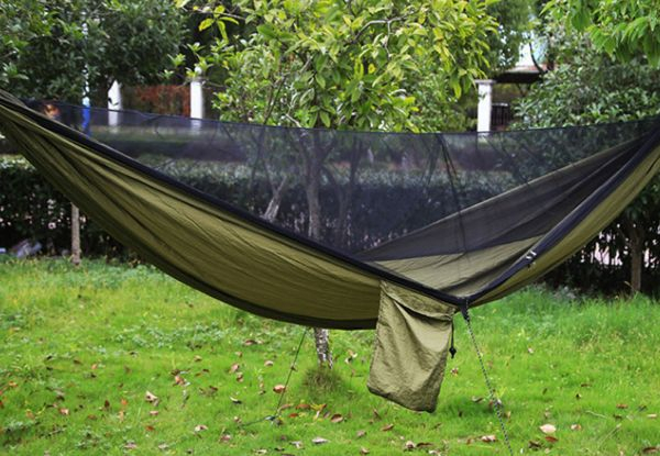 Camping Hammock with Mosquito Net & Rain Fly Tarp - Three Colours Available