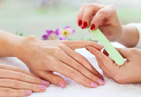 Full Manicure Nail Package with Gel Polish - Option for Spa Pedicure with Gel Polish or Both