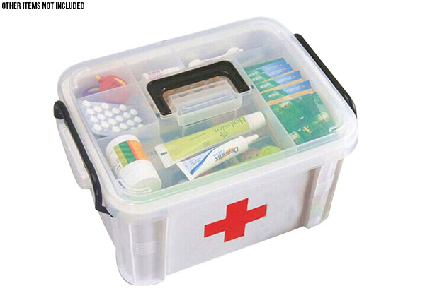 Large First Aid Plastic Storage Container