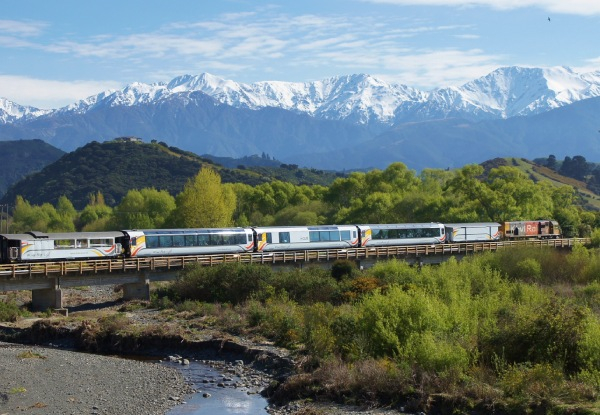 Per-Person, Twin-Share, Six-Day TranzApline Crossing & Top of the South Escape Package incl. Car Hire, Five Nights Accommodation, TranzAlpine Rail Journey, Wine Tasting, Mail Boat Cruise, Whale Watching & More