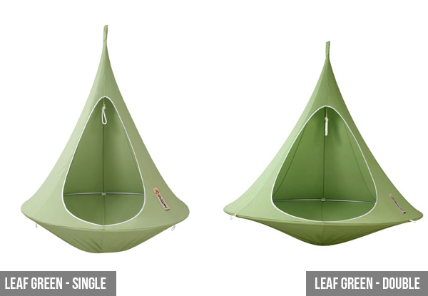 Cacoon Hanging Tent - Two Sizes & Six Colours Available with Free Metro Delivery