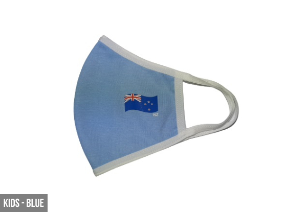 NZ Flag 100% Cotton Reusable Mask - Four Options Available & Option for Three-Pack
