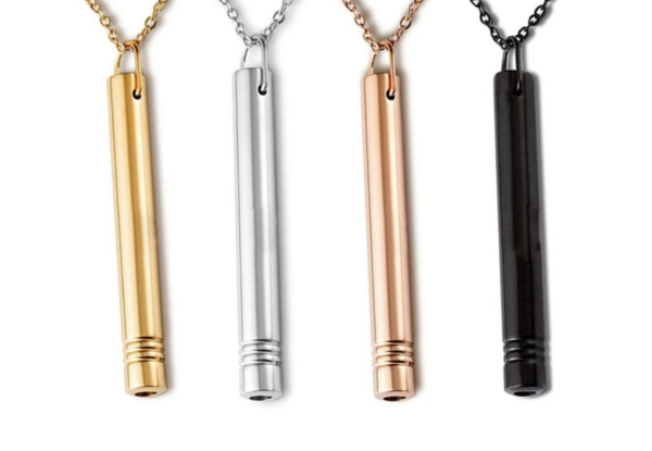 Stainless Steel Breath Necklace - Available in Four Colours & Option for Two-Pack
