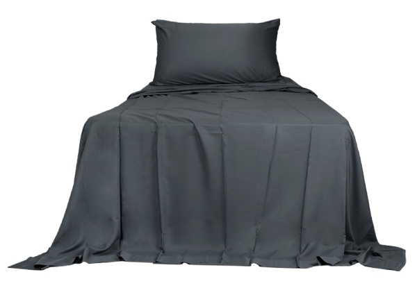 DreamZ Three-Piece Bamboo Fitted Sheet Set - Available in Four Colours & Two Sizes