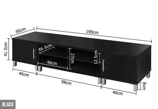 1.9m Entertainment Unit - Two Colours Available