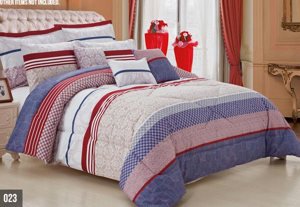 Seven-Piece Printed Comforter Set - Three Sizes & Styles Available