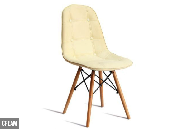 Four Levede Retro Replica PU Leather Dining Chairs - Four Colours Available