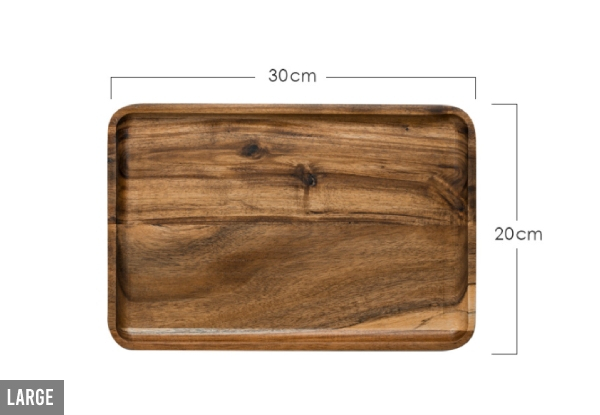Yael Wooden Rectangle Plate - Three Sizes Available