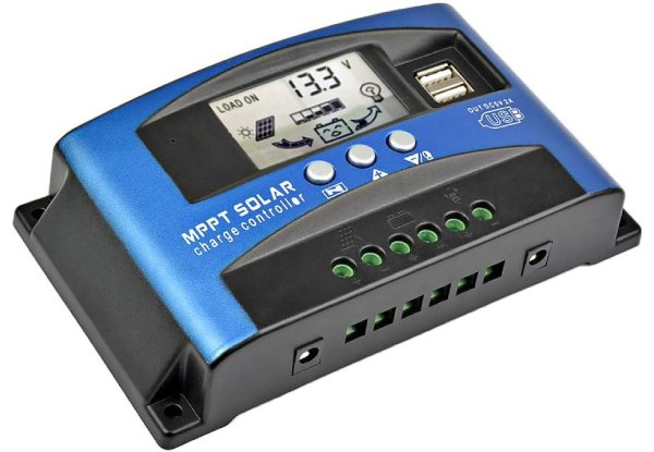 30A MPPT Solar Charge Controller with Dual USB & LCD Display