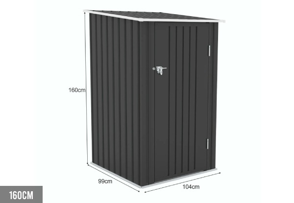 Lockable Garden Storage Shed with Tilted Roof - Two Sizes Available