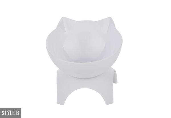 Raised, Tilted, Non-Slip Cat Bowl - Two Styles & Three Colours Available