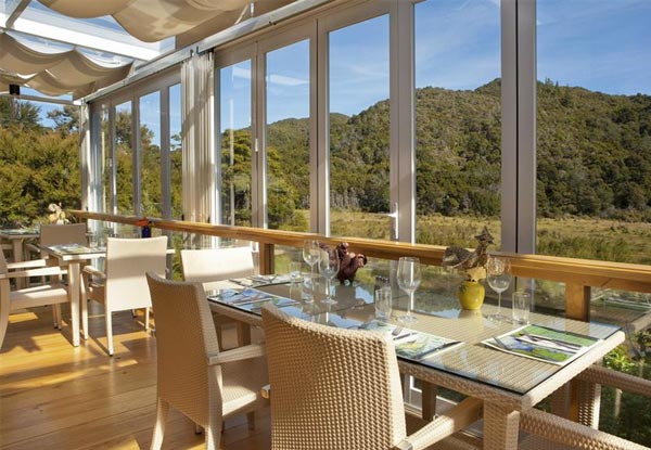 From $299 for Two Nights in a Unique Eco Lodge in the Abel Tasman for Two People incl. Daily Breakfast - Room Upgrade & Family Options Available (value up to $692)