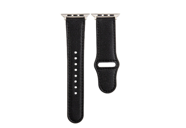 Leather Watch Band Compatible with Apple iWatch - Available in Three Colours, Two Sizes & Option for Two-Pack