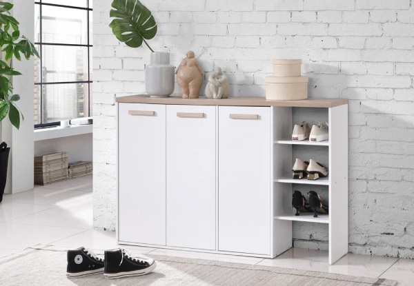 Orewa Shoe Cabinet with Open Shelf