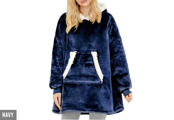 Unisex Plus Size Winter Warm Blanket Hoodie - Five Colours Available