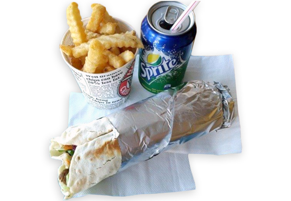 $12.50 for a Large Kebab, Large Fries & Large Drink - Available Seven Days (value up to $19.20)